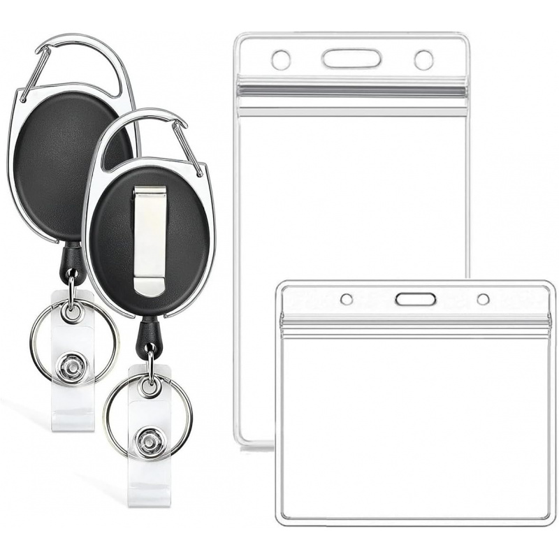 Lanyard Badge Holder - Confezione da 2 Porta Badge con